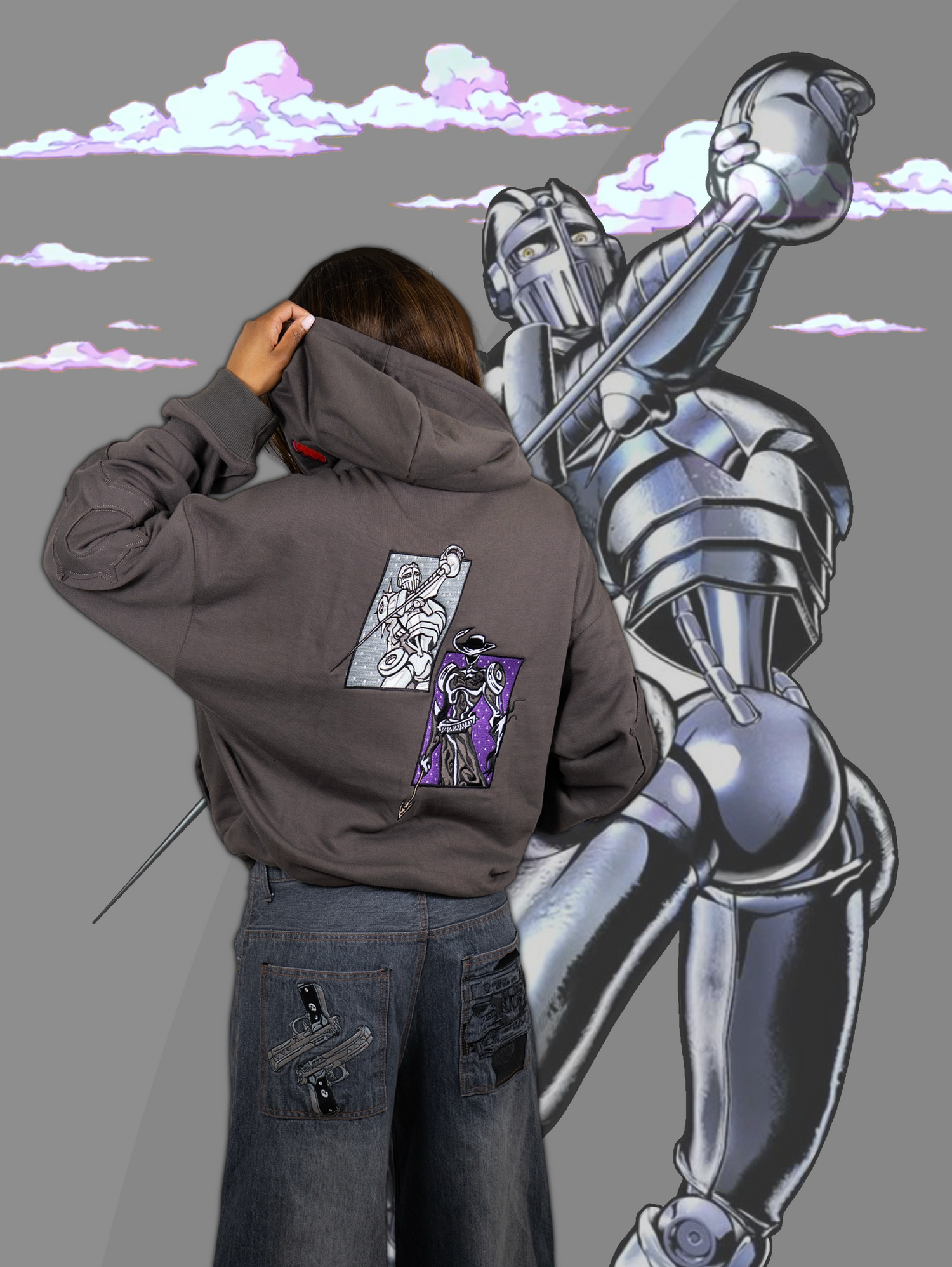 SILVER CHARIOT (ZIP-UP) + FREE ITEM (READ DESCRIPTION)